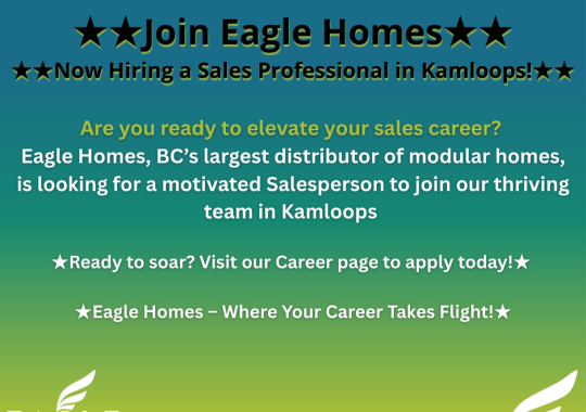 Eagle Homes - Exciting New Opportunity in Kamloops!
